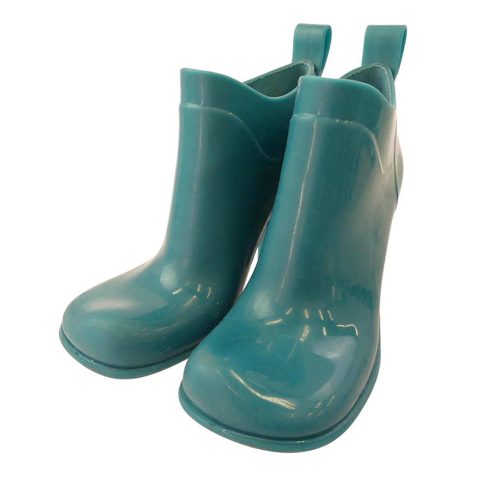 BOTTEGAVENETA ボッテガヴェネタ ブーツ ラバー ヒール パドル ブーツ ブラック ブルー系 40【中古】