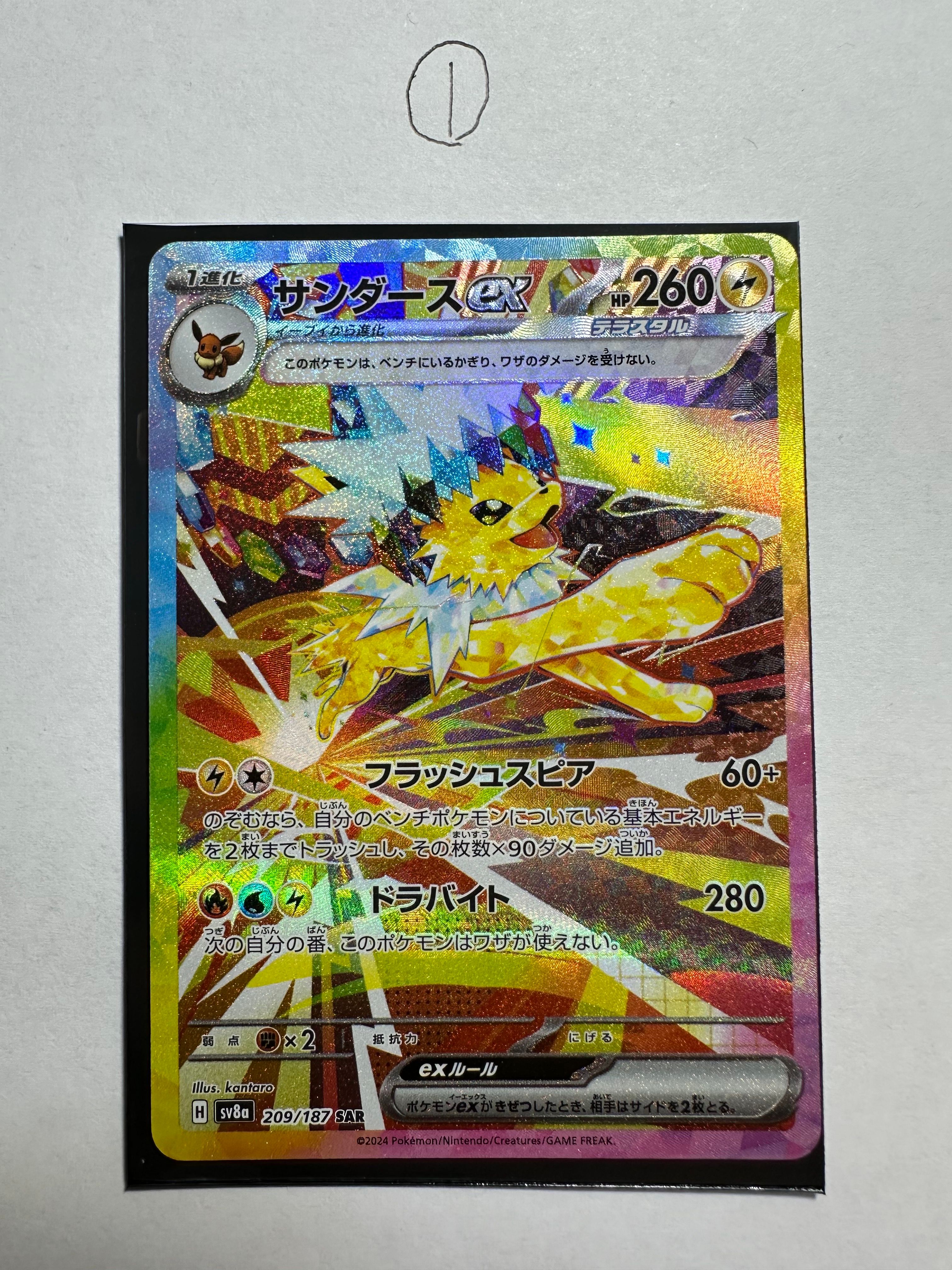 サンダースex SAR [SV8a 209/187](ハイクラスパック「テラスタルフェスex」)
