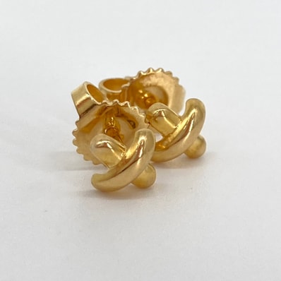 TIFFANY&Co.(ティファニー) クロスステッチ Au750 ピアス 1.35g ゴールド