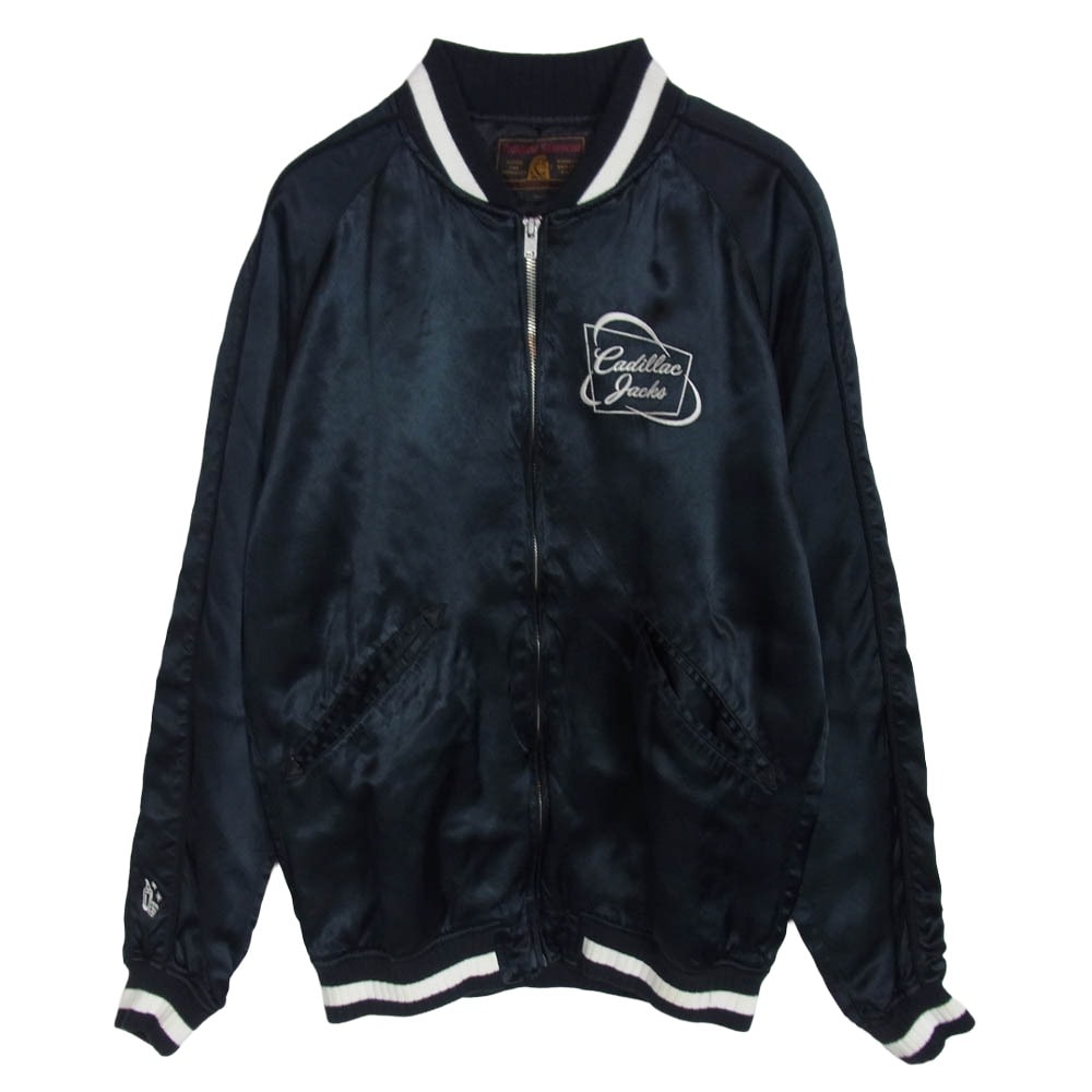 HYSTERIC GLAMOUR ヒステリックグラマー スカジャン 16SS 0261AB12 x 野口強 ギターガール 刺繍 ジャケット ブルゾン ブラック系 S【中古】