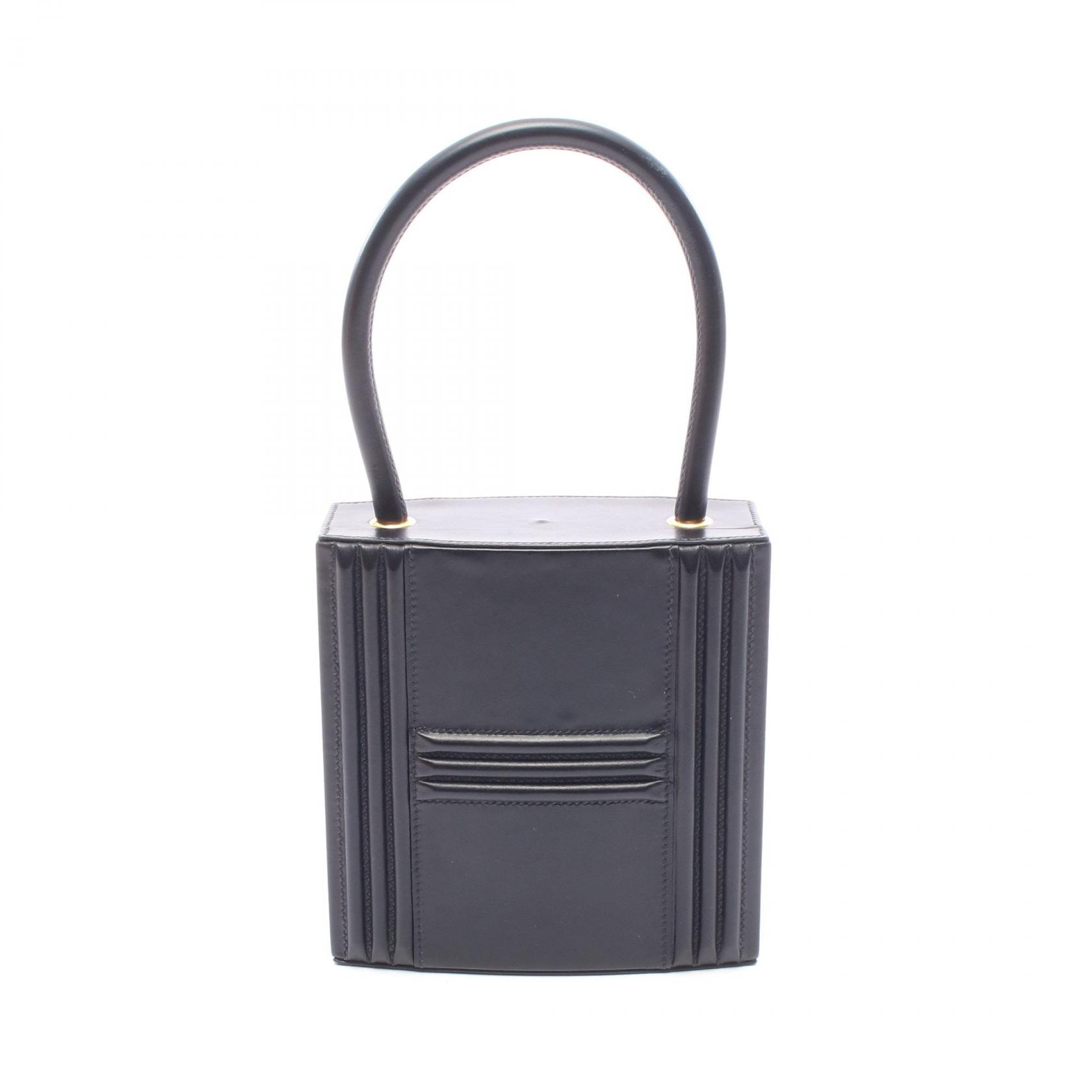 エルメス HERMES カデナ ケリー ハンドバッグ バッグ カーフ(牛革) ボックスカーフ レディース ブラック系 【中古】