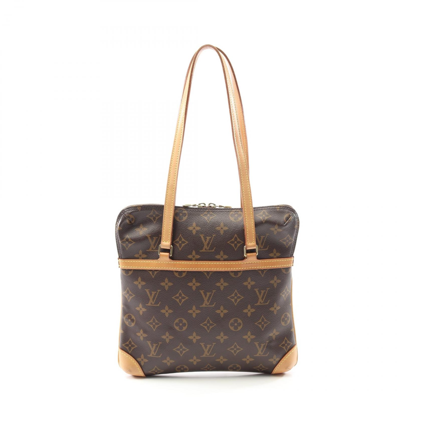 ルイ・ヴィトン LOUIS VUITTON クーサンGM ショルダーバッグ バッグ PVCコーティングキャンバス レザー モノグラム レディース ブラウン系 M51141 【中古】