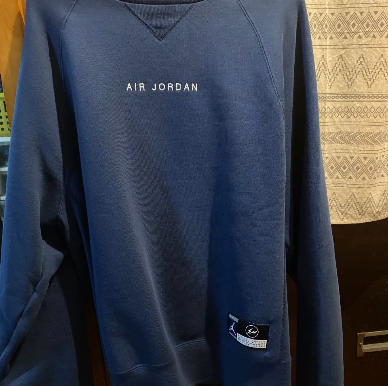 Air Jordan x Fragment Crewneck Sweatshirt "Navy"