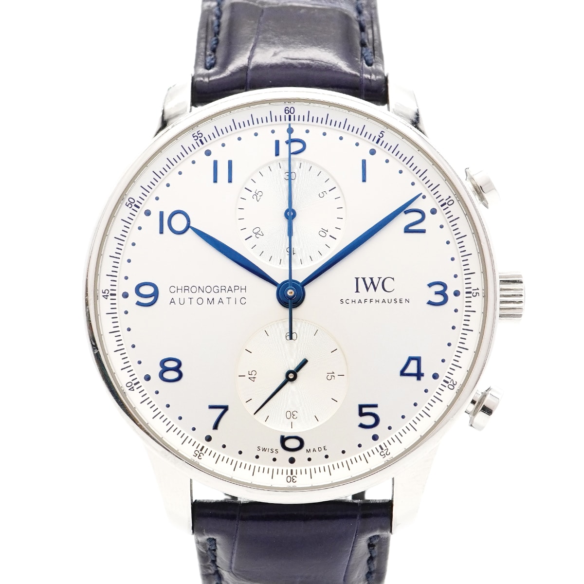 【6wbd0338】IWC アイダブリューシー シャフハウゼン ポルトギーゼ IW371605 シルバー文字盤【中古】腕時計 メンズ