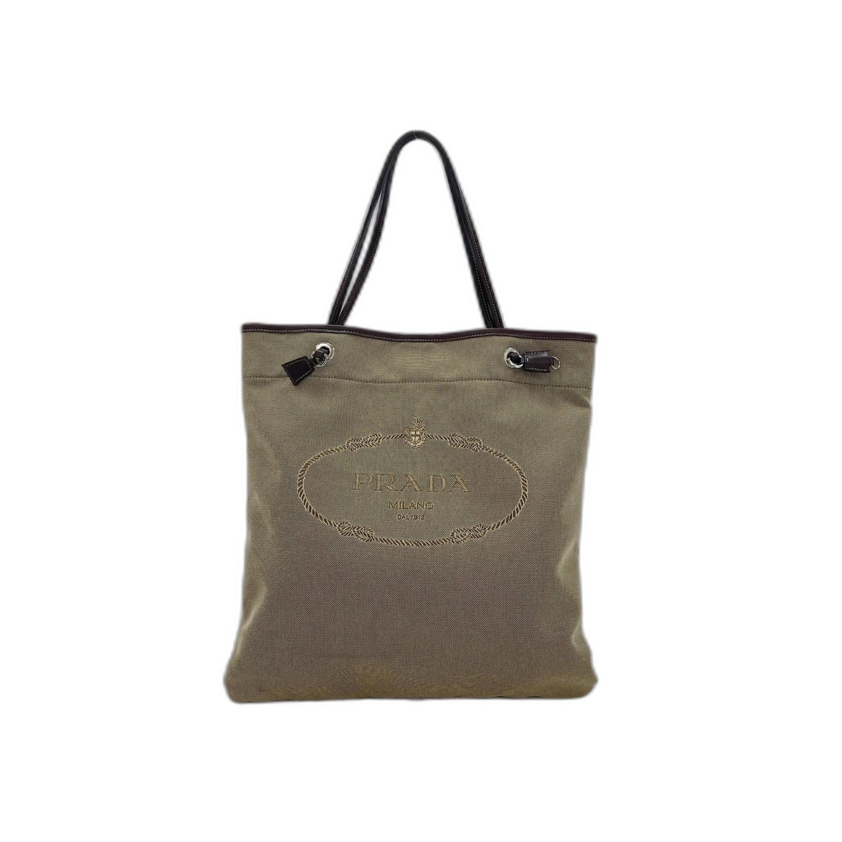 プラダ PRADA トートバッグ キャンバス【中古】