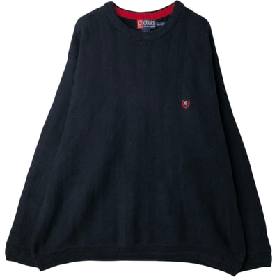 古着 ラルフローレン Ralph Lauren CHAPS チャップス ヘリンボーン コットンニットセーター メンズXXL相当/eaa627524