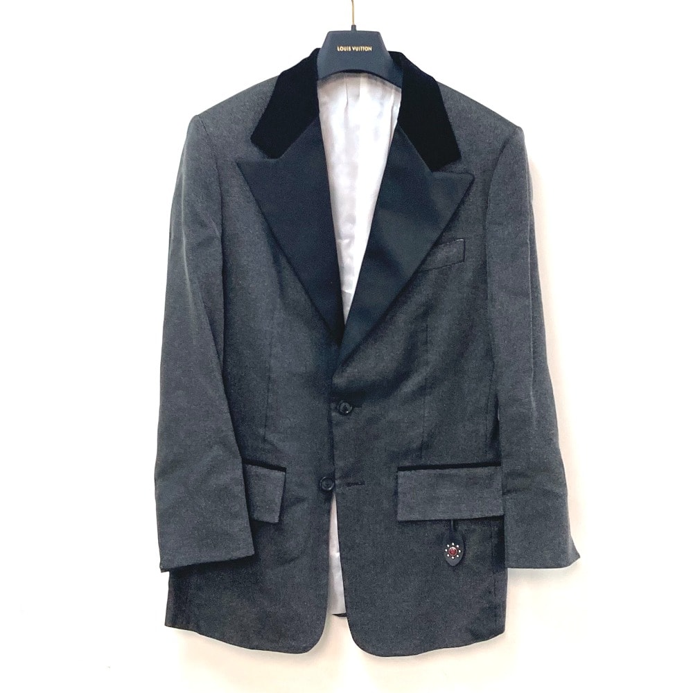 ルイヴィトン LOUIS VUITTON スリットスリーブ FLVE98 タキシード 長袖 アウター ジャケット ビスコース ブラック