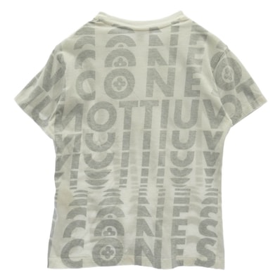 LOUIS VUITTON ルイ・ヴィトン 21SS RW211W ZQU FKTS13 リバース シグネチャー チェーンデザイン Tシャツ 半袖カットソー ホワイト系 グレー系 XS【中古】