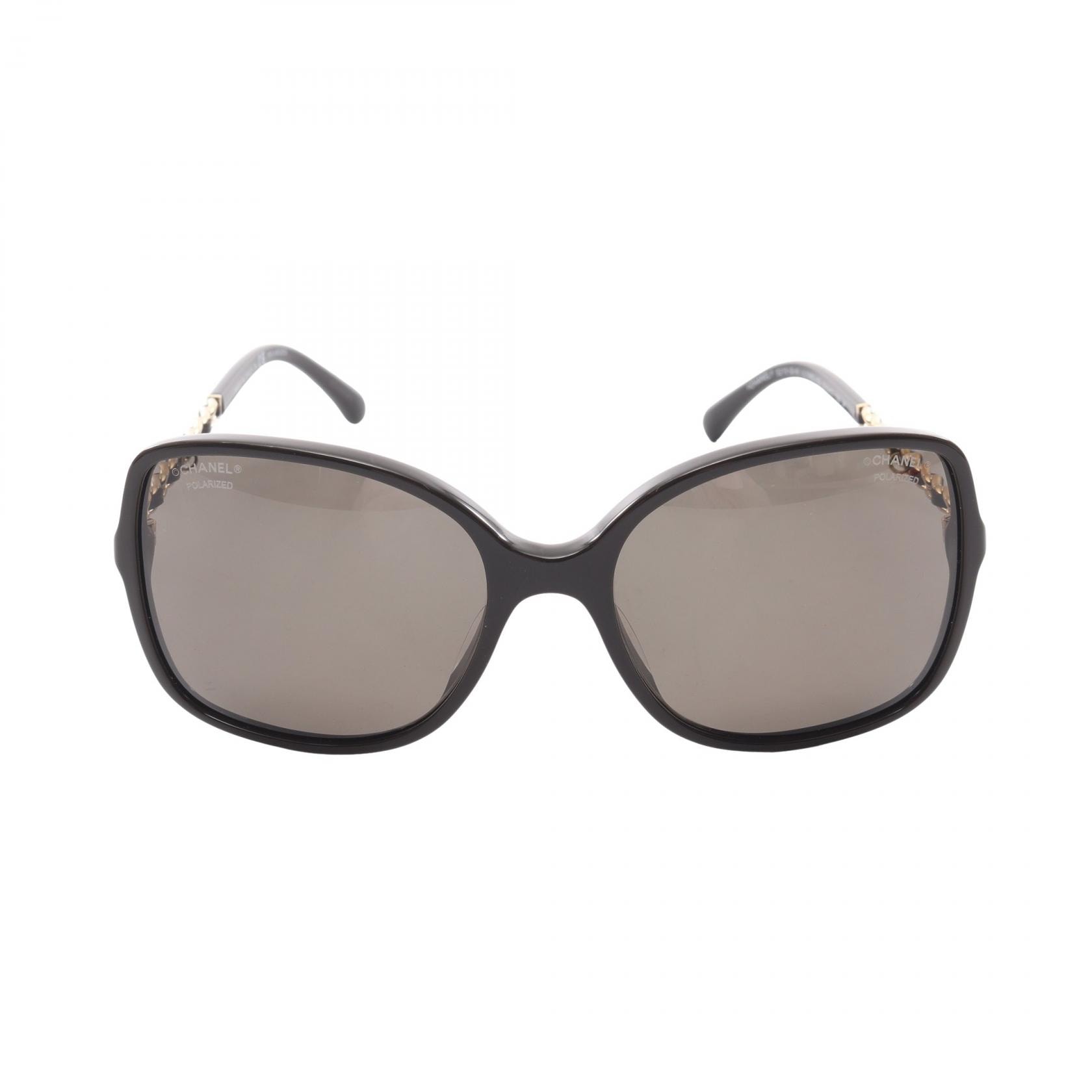 シャネル CHANEL ココマーク サングラス 衣料品 レザー GP レディース ブラウン系 【中古】