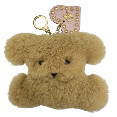 極美品 セリーヌ バッグチャーム TRIOMPHE POM-POM CHARM