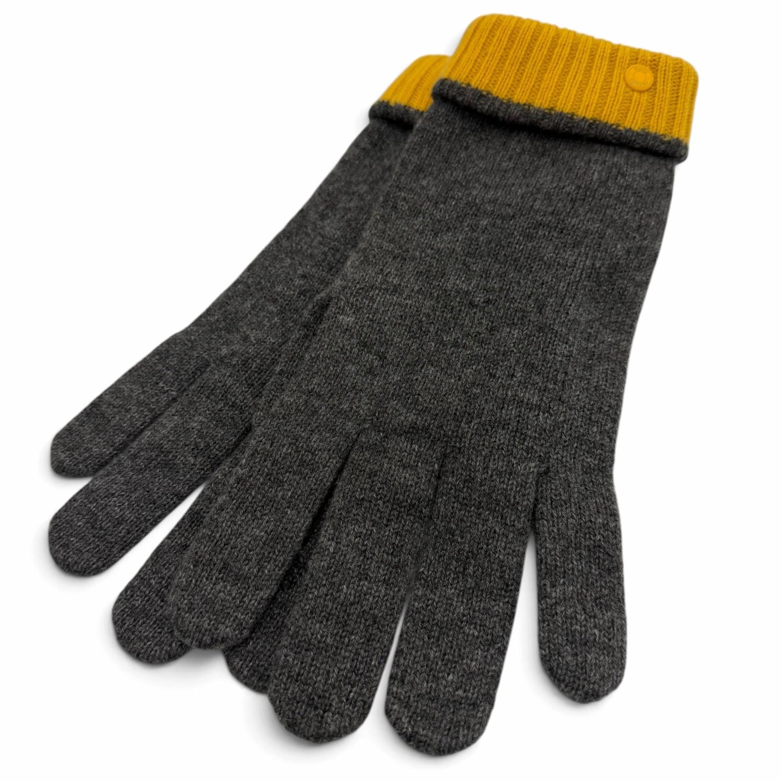 未使用品 エルメス 手袋 HUGO グレー メンズ L セリエボタン グローブ