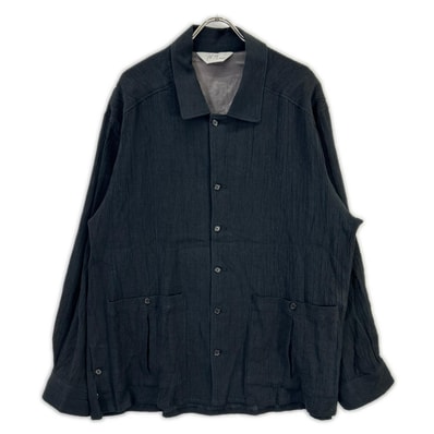 アンセルム ANC-SH92 ブラック CREPE SHIRT JACKET