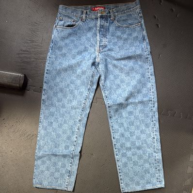 Supreme Regular Jean "Washed Checkerboard"(20FW)
