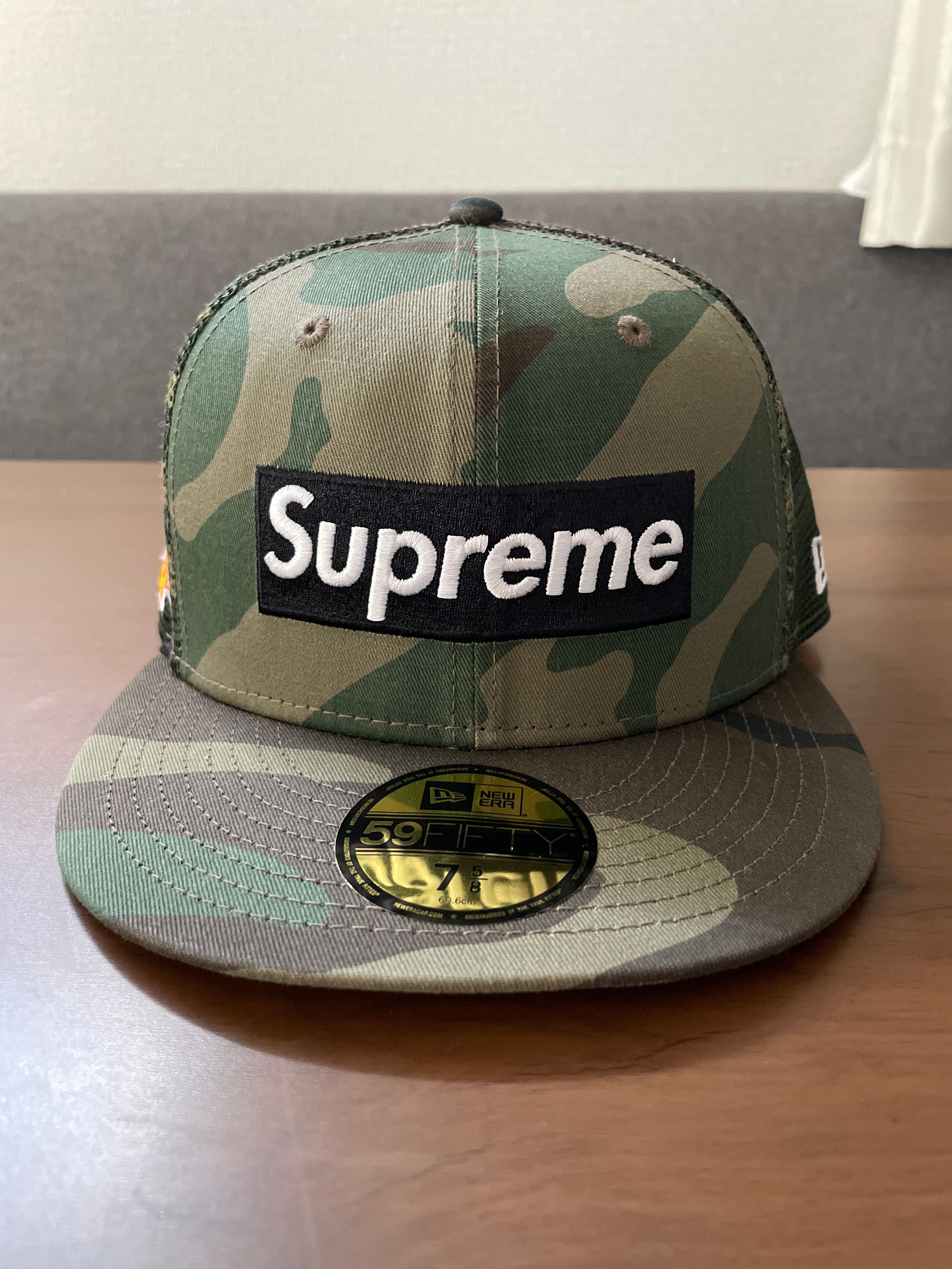 Supreme Box Logo Mesh Back New Era "Woodland Camo" (24SS)
