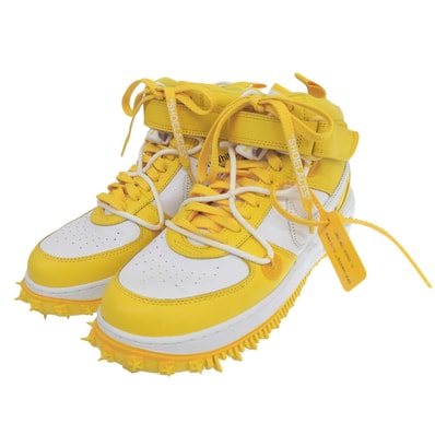 ナイキ 美品 Air Force 1 Mid SP レザー シューズ メンズ イエロー 27cm DR0500ー101 9(US)