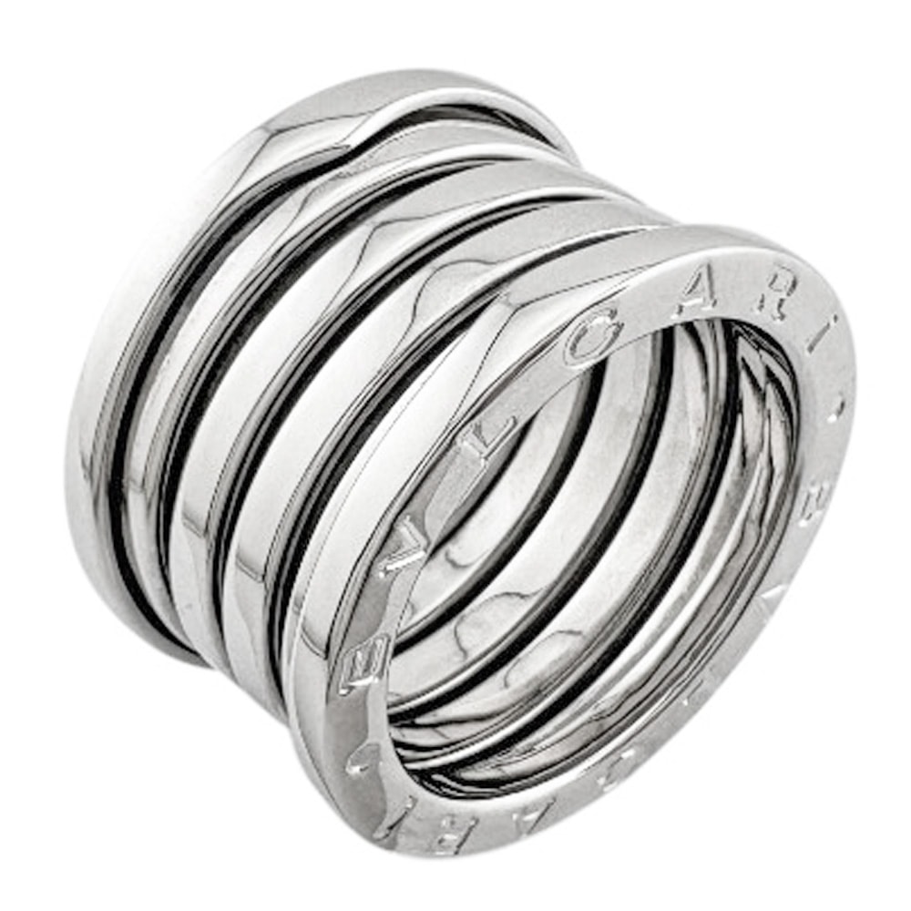 ブルガリ B-zero.1 ビーゼロワン 5バンド リング 指輪 11号 18金 K18ホワイトゴールド レディース BVLGARI 中古