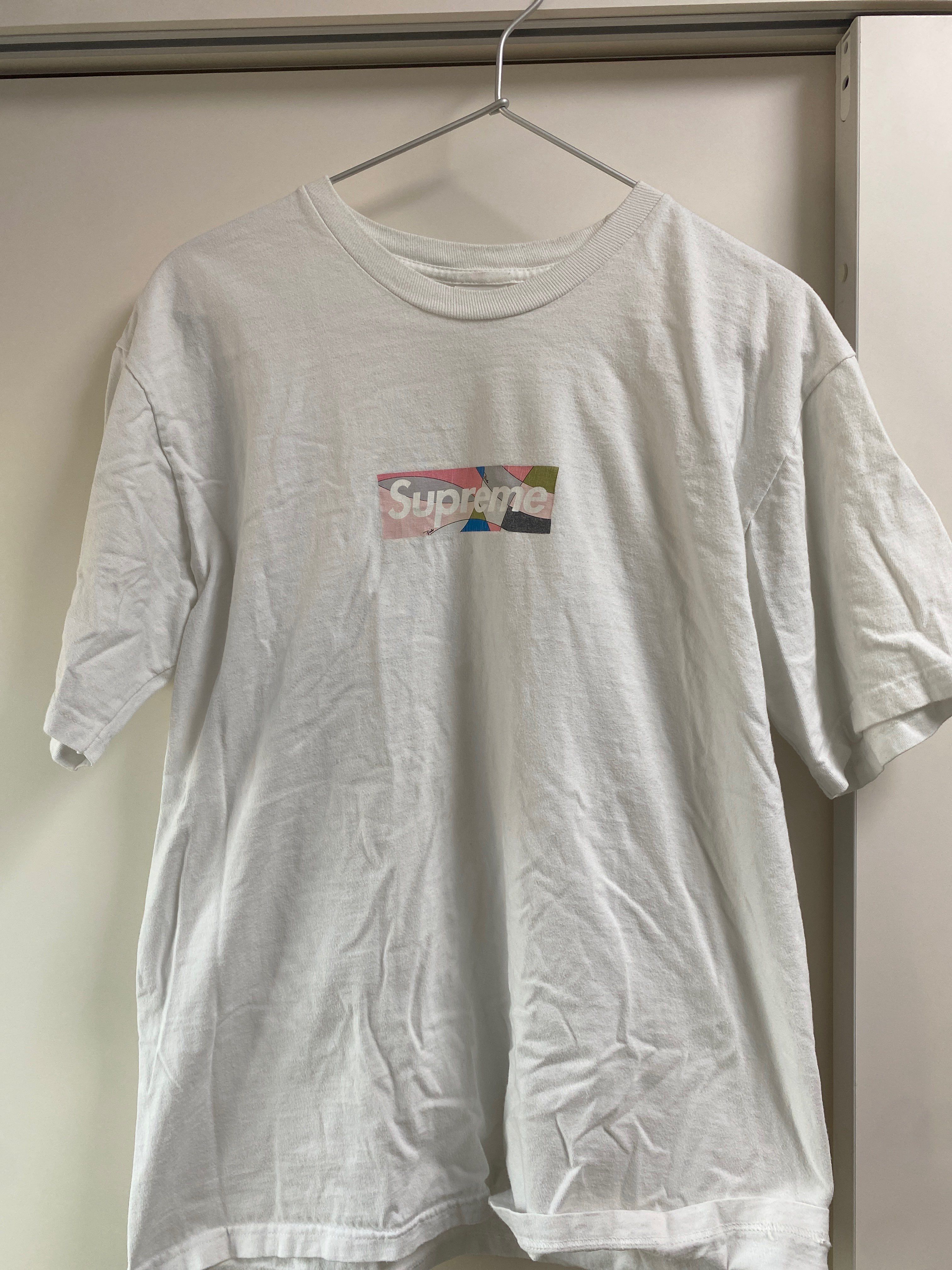 Supreme / Emilio Pucci® Box Logo Tee "White/Pink"