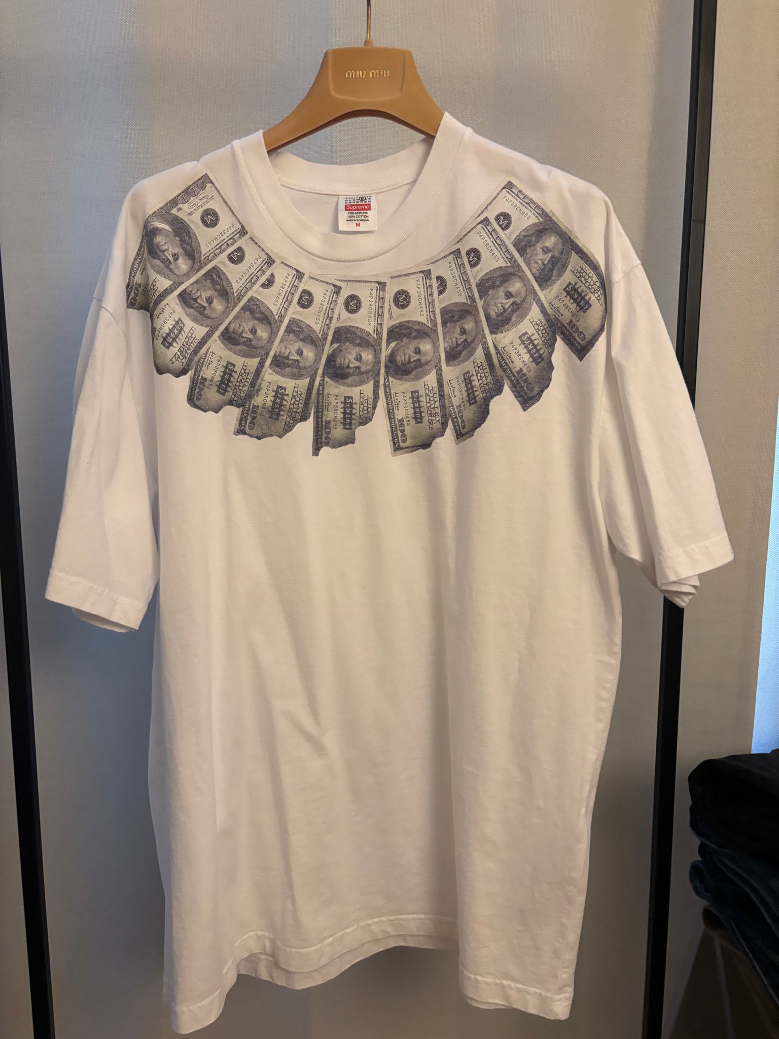 Supreme x MM6 Maison Margiela Money S/S Top "White"