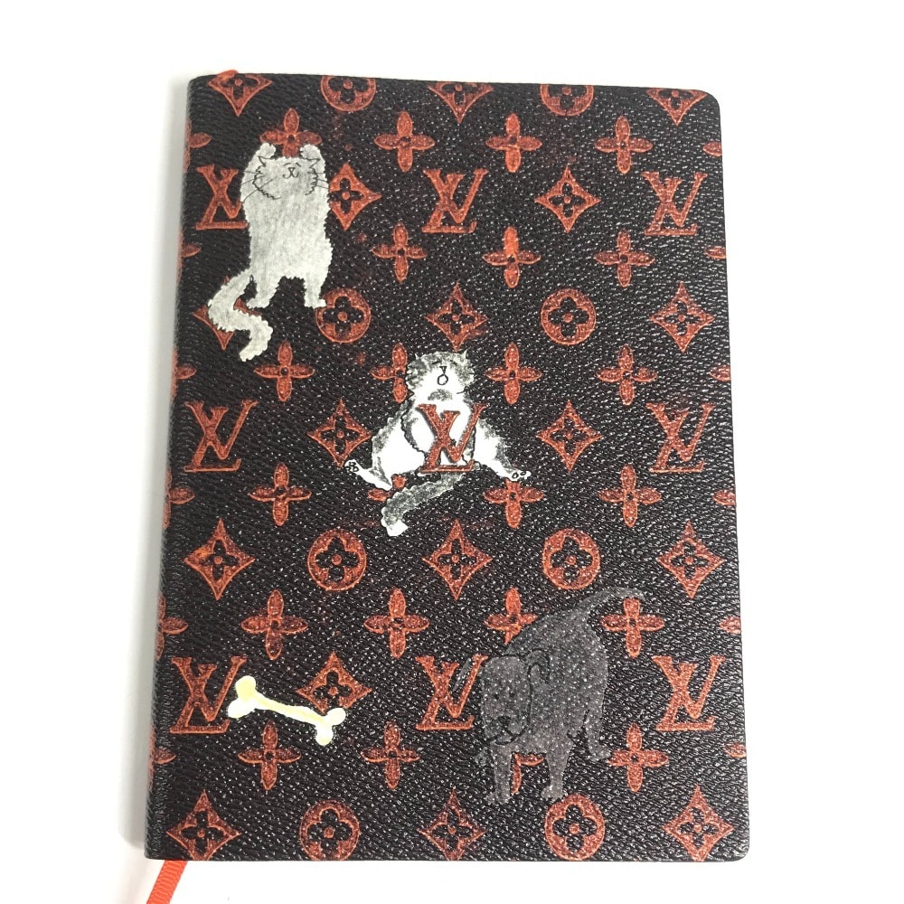 ルイヴィトン LOUIS VUITTON キャットグラム カイエクレマンス 猫 GI0358 モノグラム メモ帳 文房具 ステーショナリー ノートブック モノグラムキャンバス ブラウン 美品