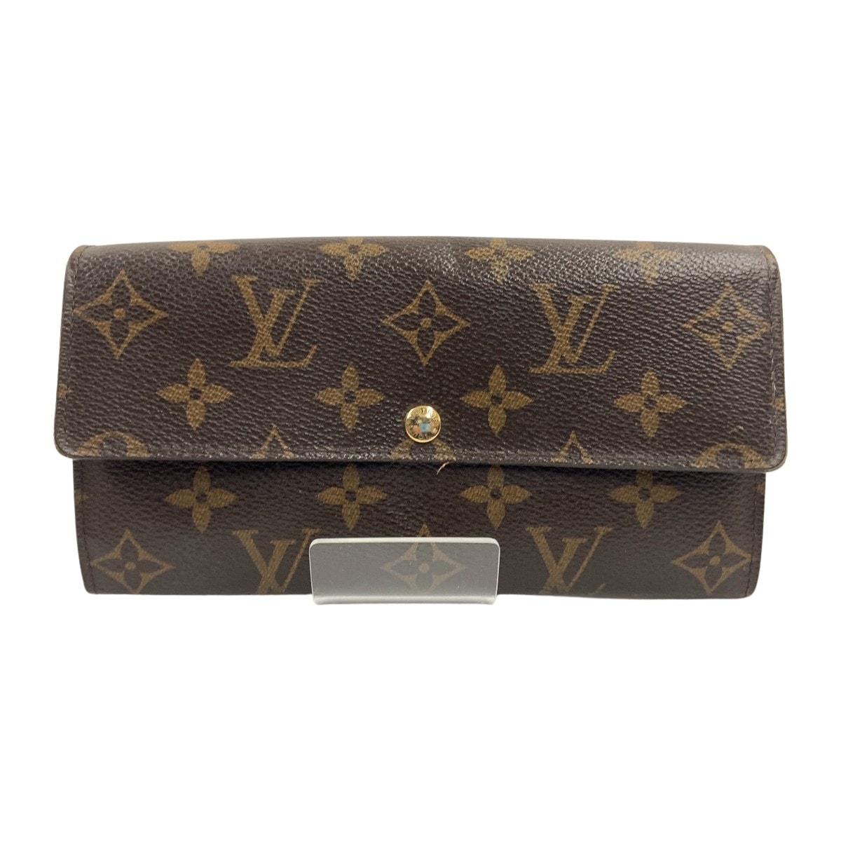 LOUIS VUITTON ルイヴィトン モノグラム ポシェット ポルト モネ クレディ 二つ折り長財布 M61725 ブラウン