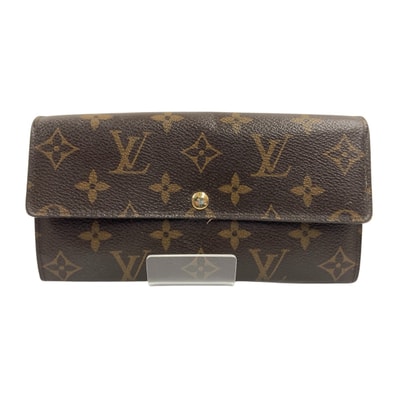 LOUIS VUITTON ルイヴィトン モノグラム ポシェット ポルト モネ クレディ 二つ折り長財布 M61725 ブラウン