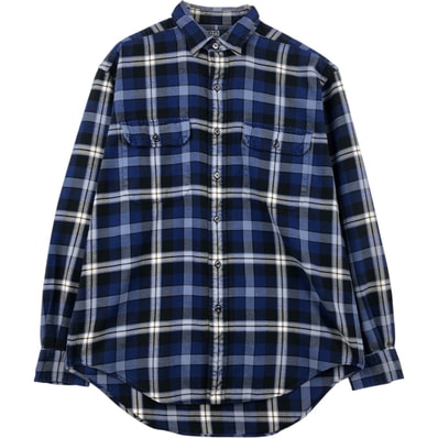 古着 ラルフローレン Ralph Lauren POLO by Ralph Lauren 長袖 フランネルチェックシャツ メンズM相当/eaa646892