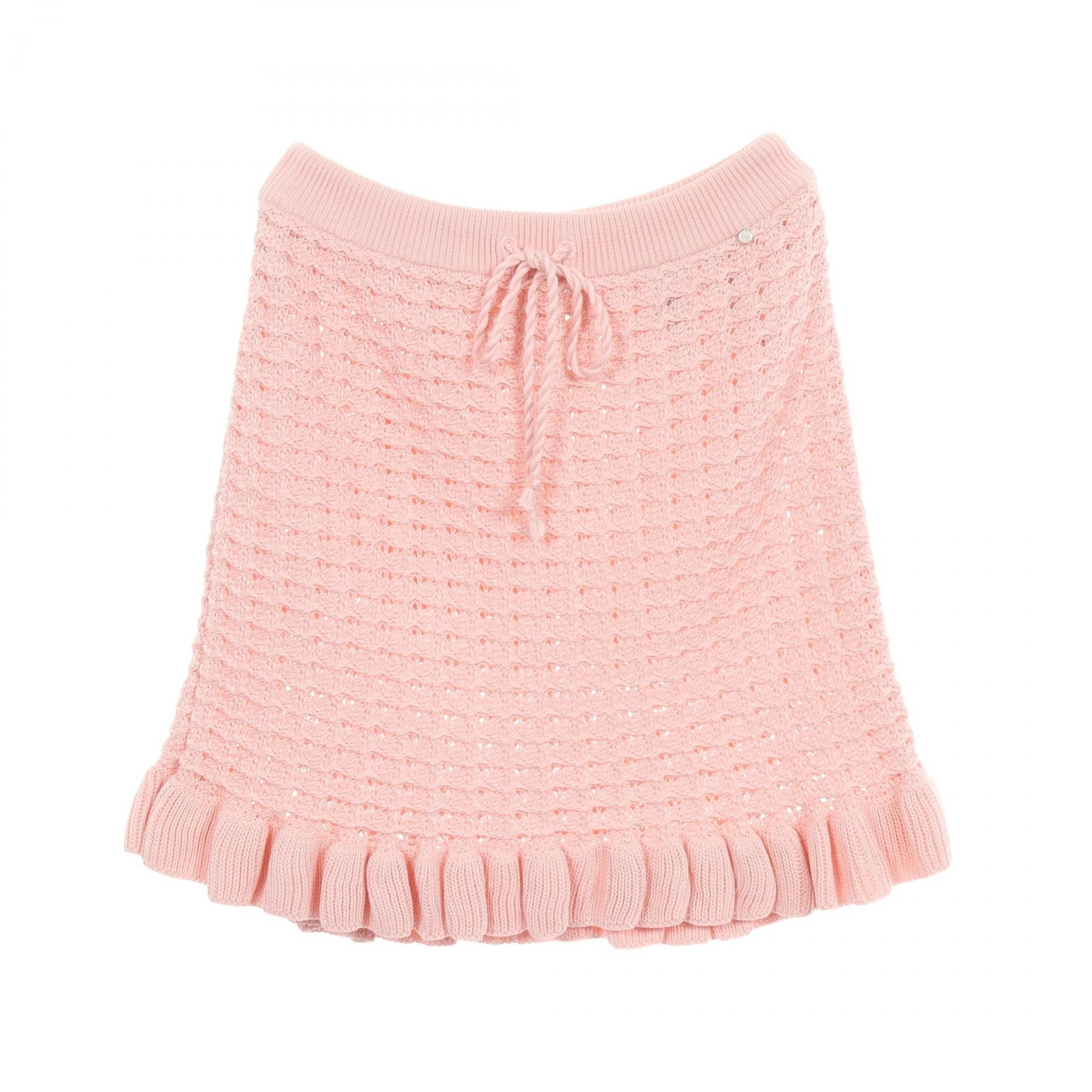 ディオール Dior Dioriviera フリル ニット スカート 衣料品 ボトムス コットン レディース ピンク系 【中古】