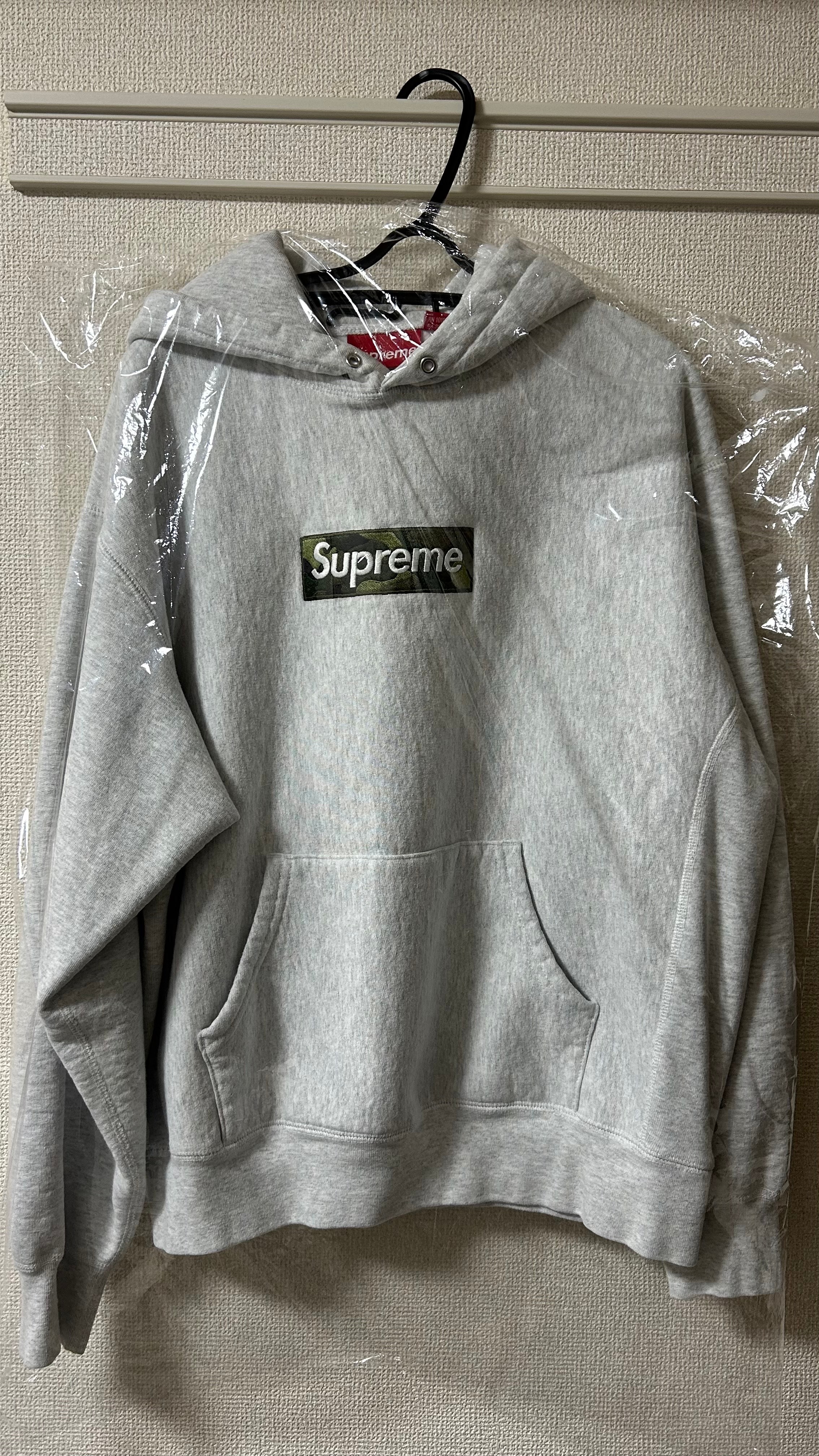 Supreme Box Logo Hooded Sweatshirt "Ash Grey" (23FW)