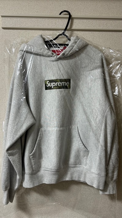 Supreme Box Logo Hooded Sweatshirt "Ash Grey" (23FW)