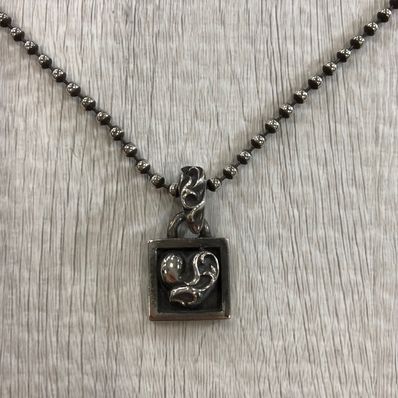 Chrome Hearts Framed Heart Charm "Silver"