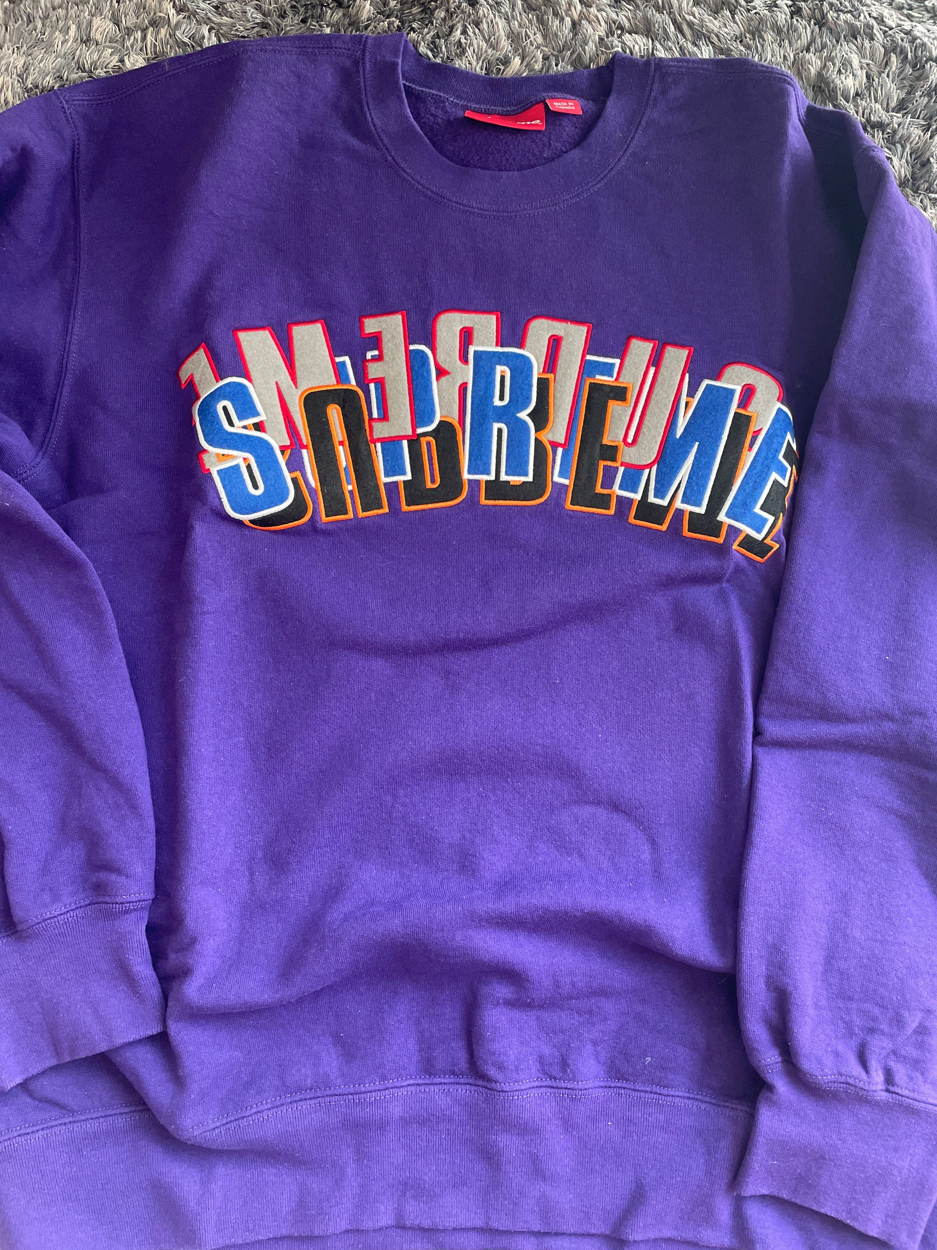 Supreme Stacked Crewneck "Purple"