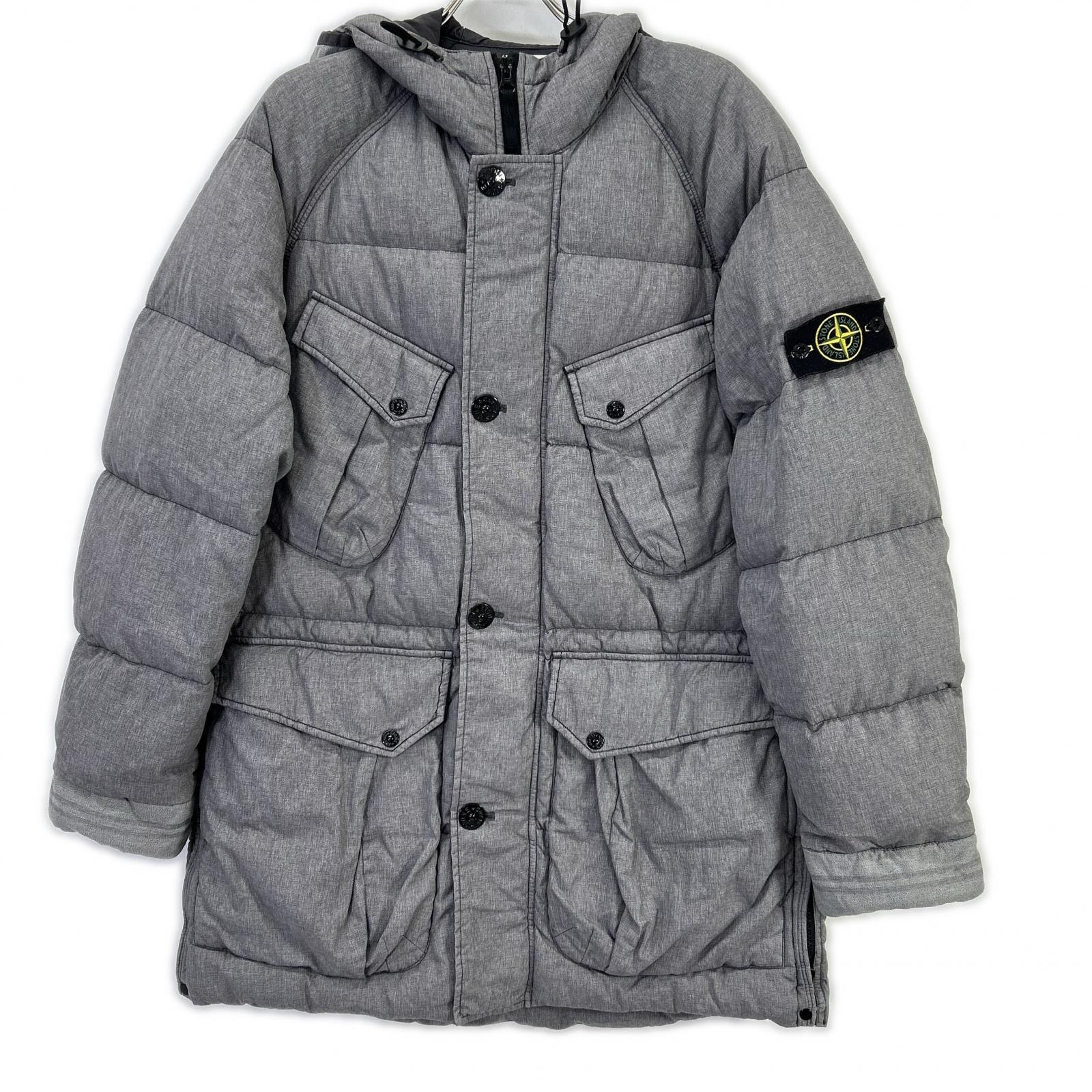 ストーンアイランド 14AW 611570648 グレー 4POCKETS HOODED DOWN JACKET XL