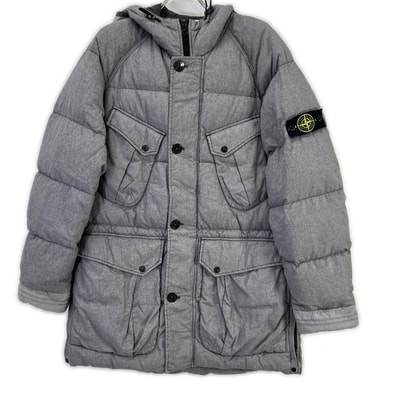 ストーンアイランド 14AW 611570648 グレー 4POCKETS HOODED DOWN JACKET XL