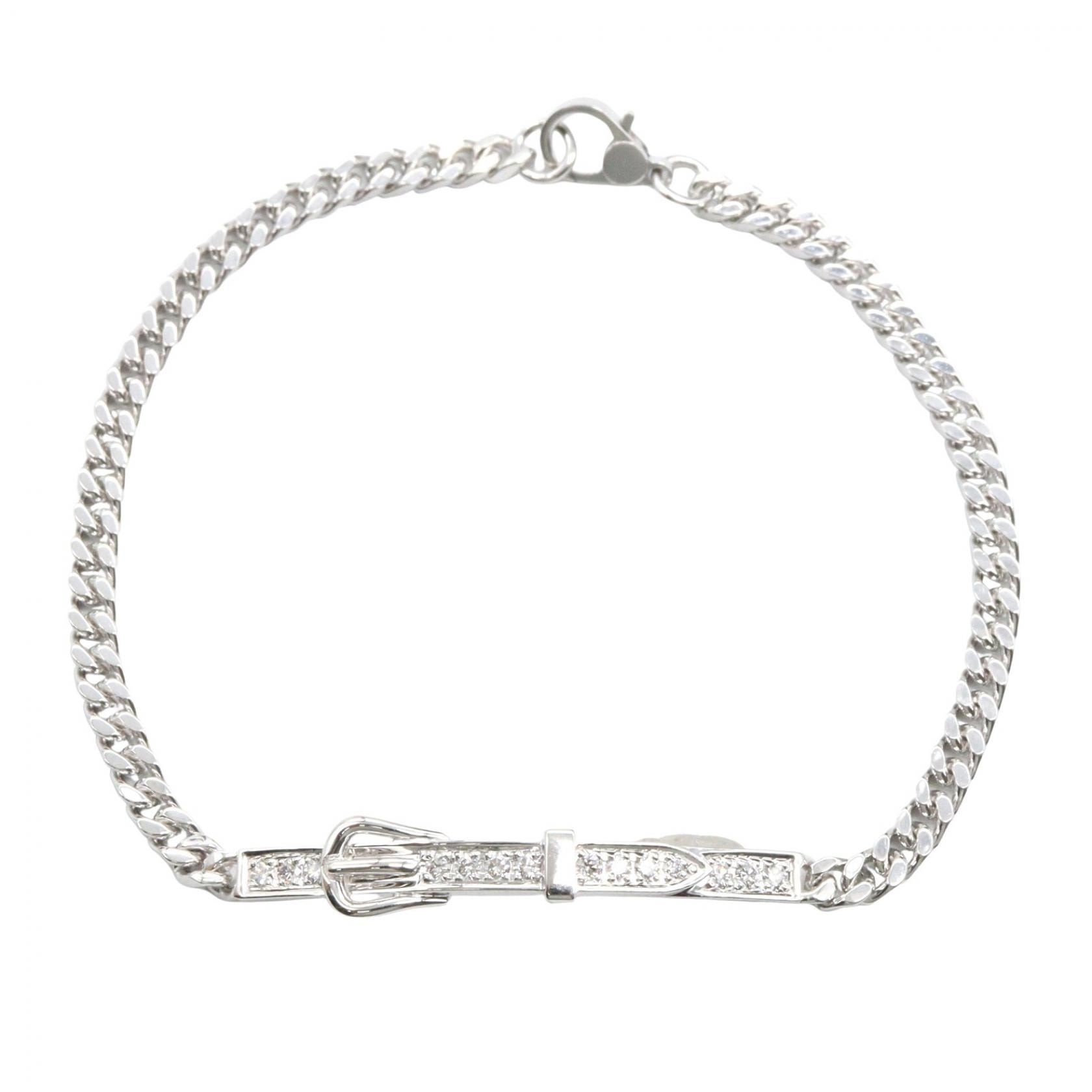 エルメス HERMES エトリヴィエール・グルメット ブレスレット アクセサリー K18WG(ホワイトゴールド) ダイヤモンド レディース シルバー系 / クリア系 H124409B 0015 【中古】