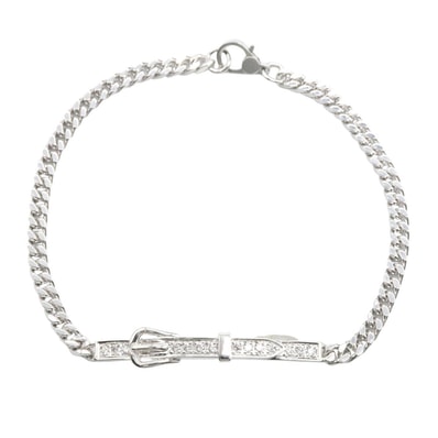 エルメス HERMES エトリヴィエール・グルメット ブレスレット アクセサリー K18WG(ホワイトゴールド) ダイヤモンド レディース シルバー系 / クリア系 H124409B 0015 【中古】