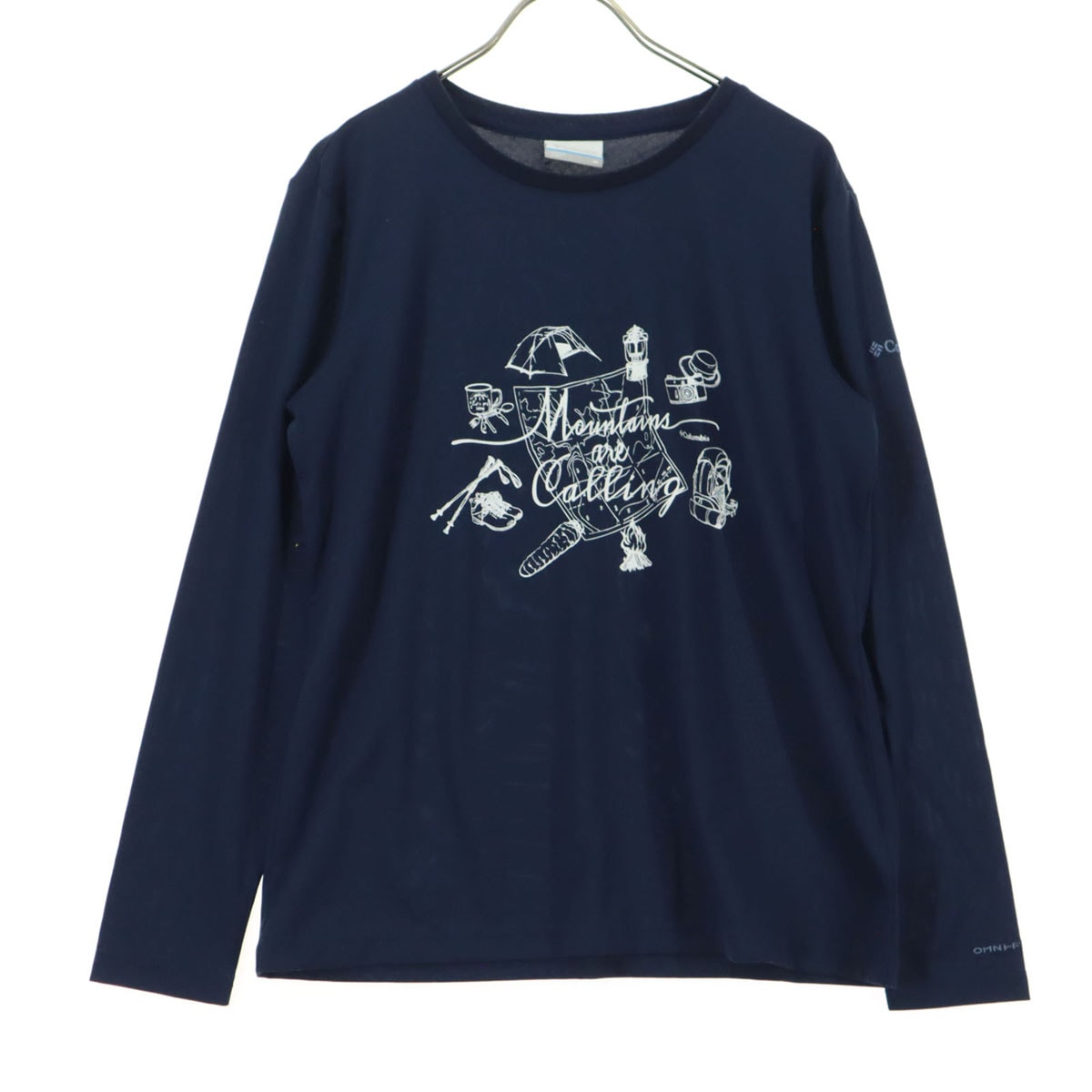 美品 Columbia コロンビア 長袖 Tシャツ M ネイビー ロンT