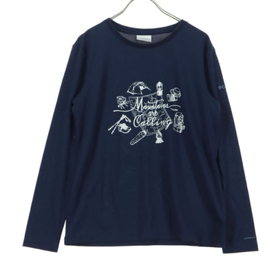 美品 Columbia コロンビア 長袖 Tシャツ M ネイビー ロンT