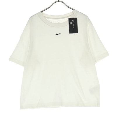 未使用 NIKE ナイキ コットン ワンポイントロゴ 半袖 Tシャツ S オフホワイト系