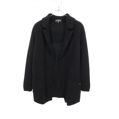 シャネル CHANEL ココマークボタン ニット 衣料品 アウター カシミヤ レディース ブラック系 【中古】