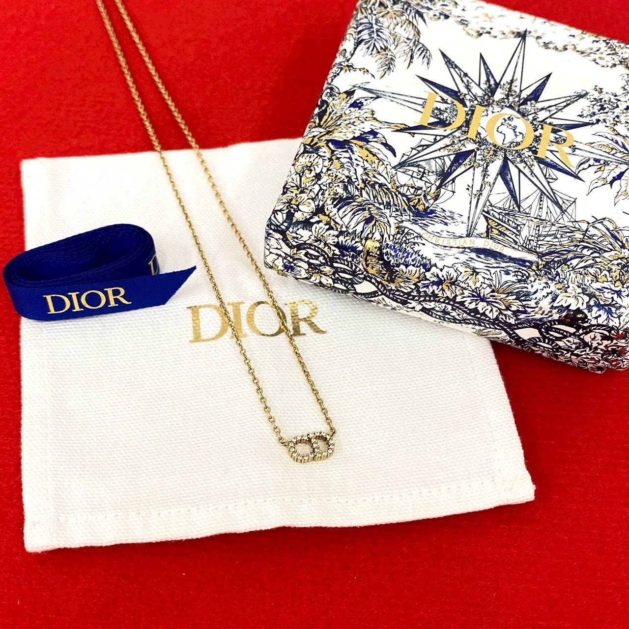 Christian Dior ディオール CD ロゴ GP ネックレス ゴールド
 99804
