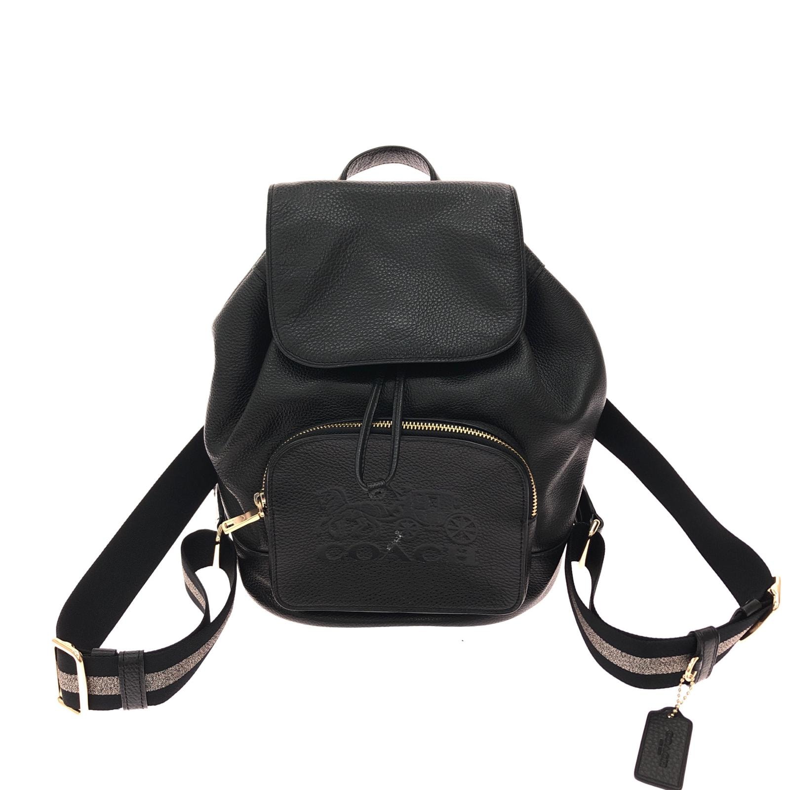 COACH コーチ レディース リュック バックパック レザー 90399 ブラック