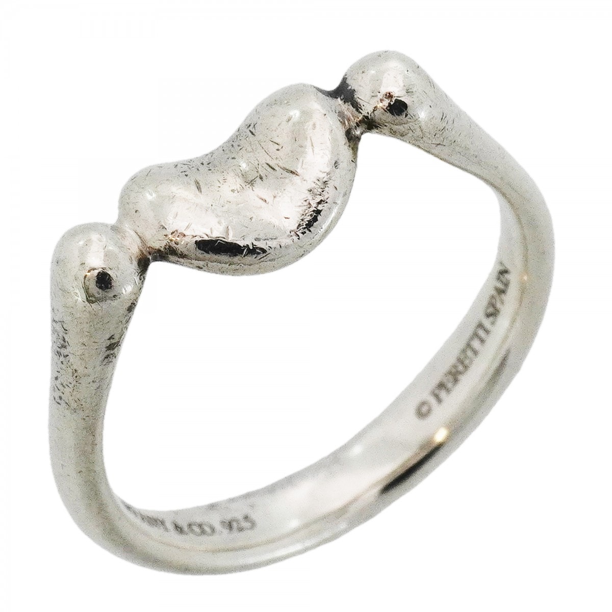 【6jdb0400】ティファニー リング ビーン シルバー925 11.5号【中古】レディース