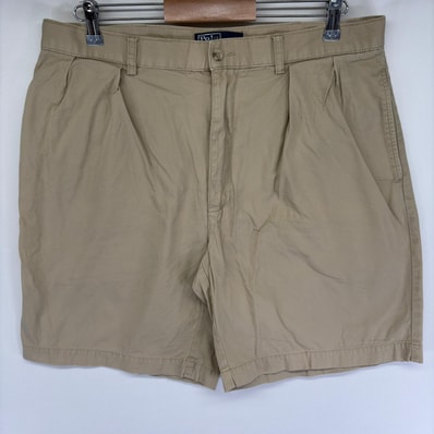 古着 ポロバイラルフローレン Polo by Ralph Lauren パンツ ハーフパンツ TYLER SHORT ワンポイントロゴ w36 ベージュ系 メンズ