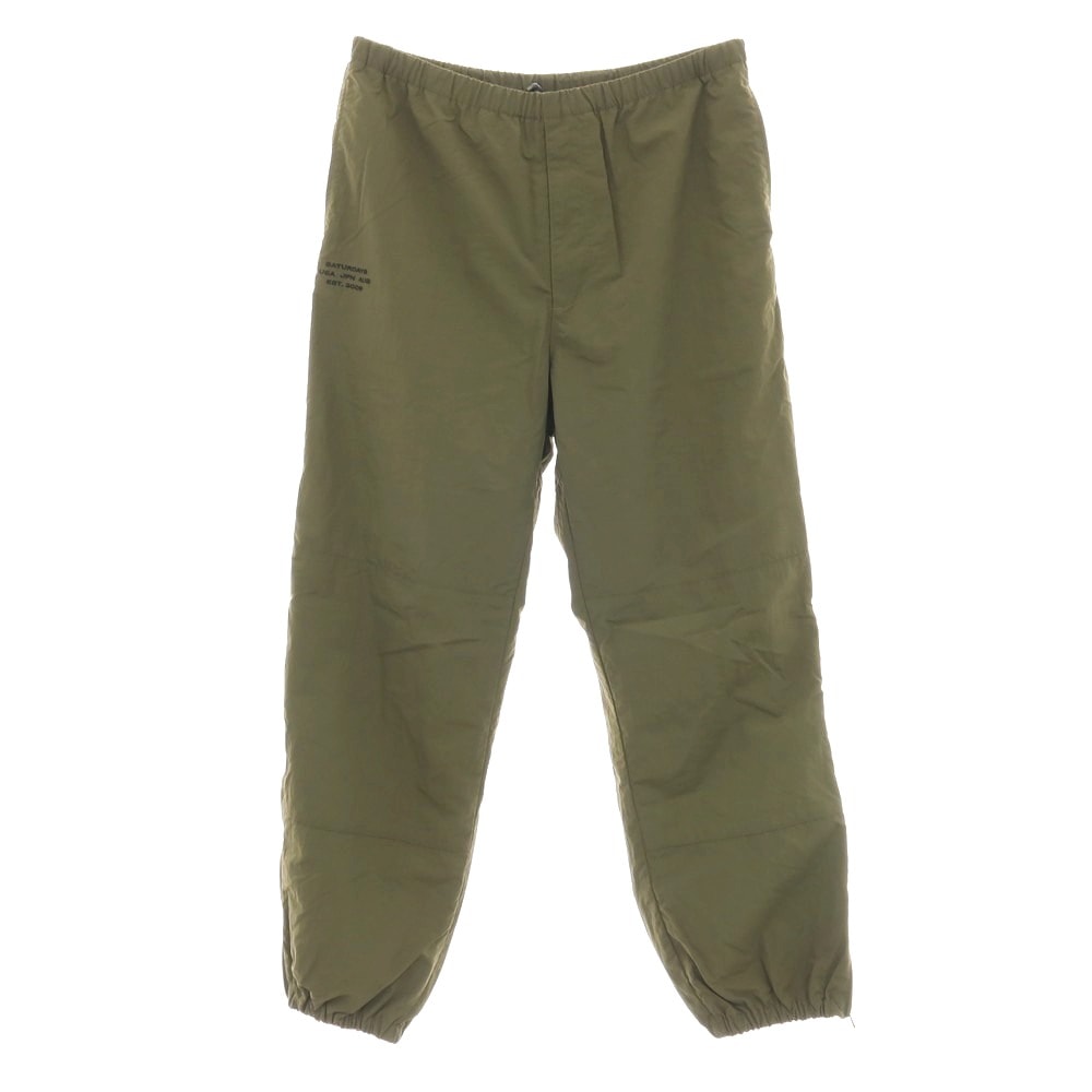 【中古】サタデーズ ニューヨークシティ Saturdays NYC Training Pants ナイロン イージーパンツ オリーブ【サイズL】【メンズ】
