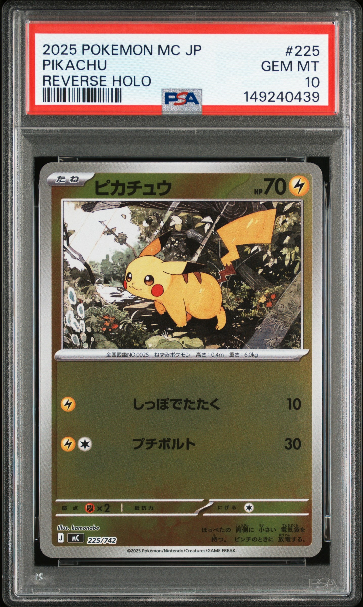 PSA10 ピカチュウ ポケキュンコレクション PSA10 ピカチュウ ポケキュンコレクション