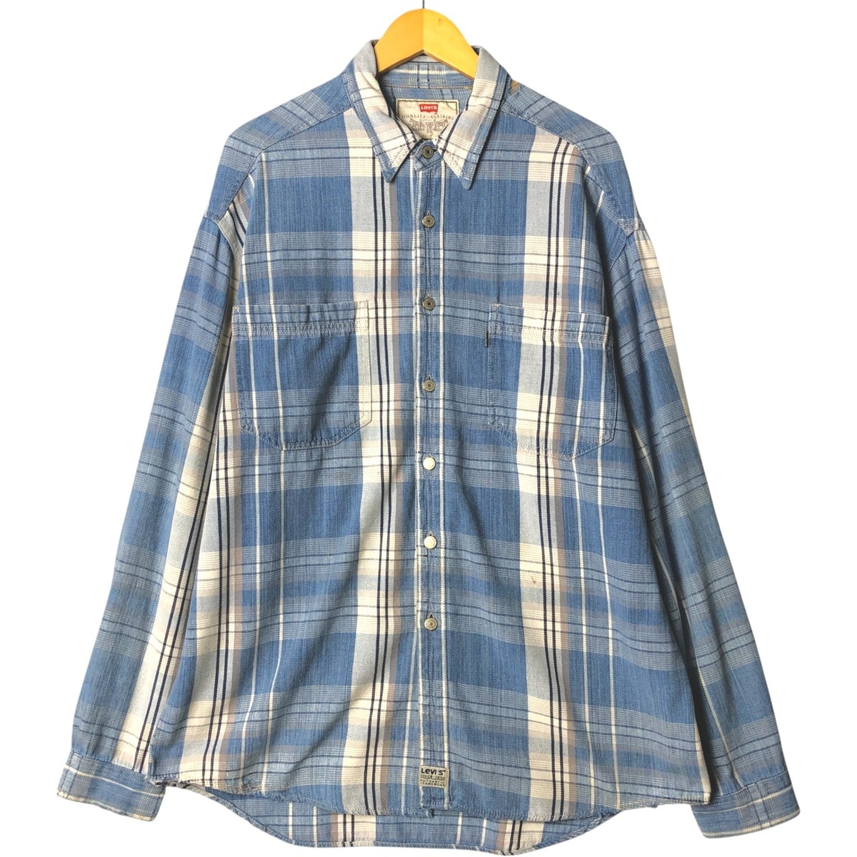 古着 90年代 リーバイス Levi's 長袖 ライトネルチェックシャツ メンズL相当 ヴィンテージ/eaa565278