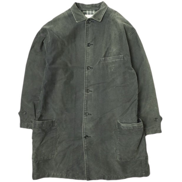 Porter Classic ポータークラシック 日本製 P.C HAND WORK MOLESKIN COAT ハンドワークモールスキンコート 1 Black ステンカラー 定価73,440円 アウター g22672