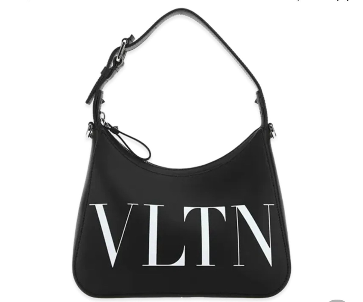 Valentino Leather Vltn Handbag "Black"