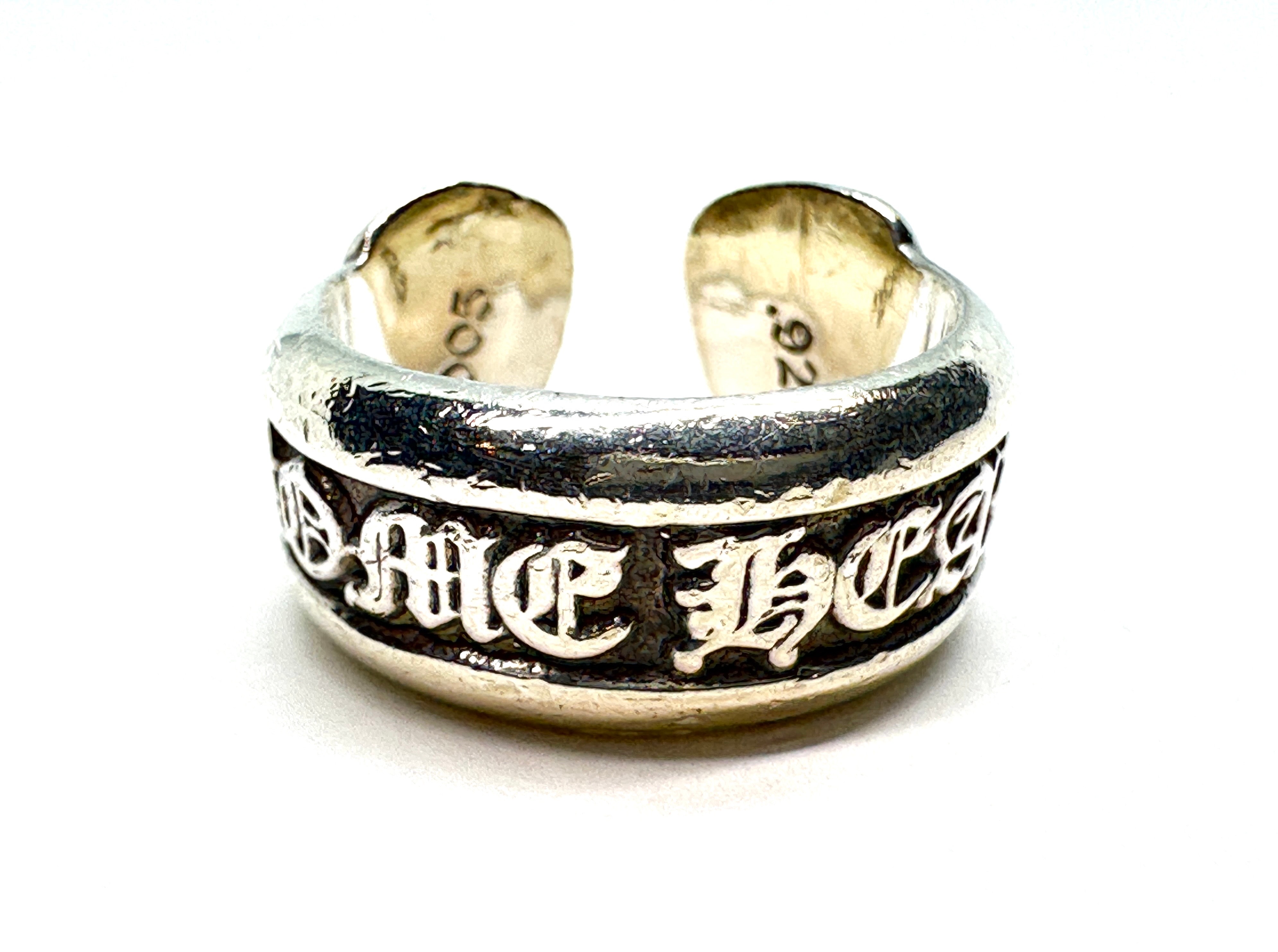 クロムハーツ CH スクロールラベル リング / スモール "シルバー"