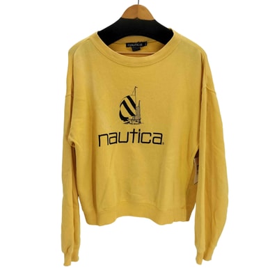 90s ロゴプリントクルーネックスウェット【1140326926338】